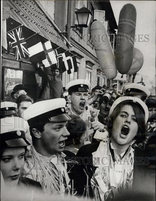1966 Press Photo Crown Prince CARL GUSTAF (centre foreground) - Historic Images