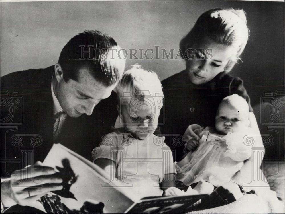 Press Photo Prince Albert,Princess Paola daughter Princess Astrid Belgium - Historic Images