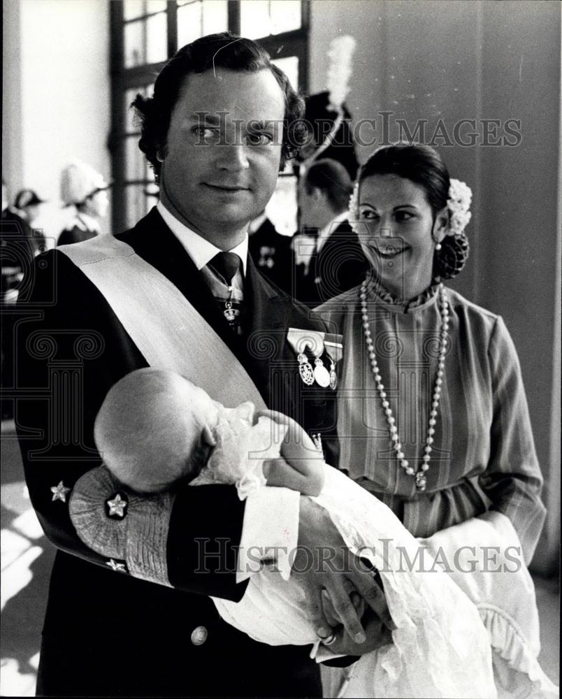 Press Photo King And Queen of Sweden and Princess Viktoria - Historic Images