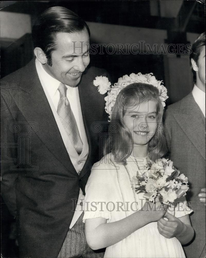 1975 Press Photo King Constantine Best Man At Prince Phillip's Godson's Wedding - Historic Images