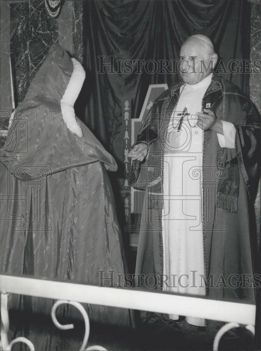 Press Photo latePope John XXIII wax replica at Museum in Rome - Historic Images