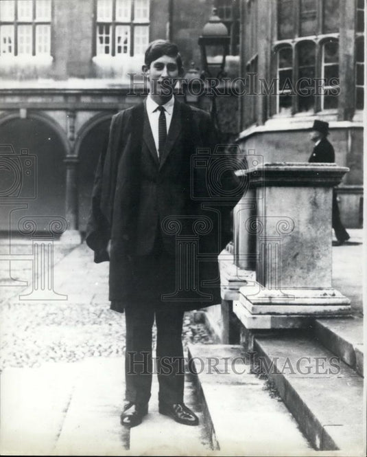 Press Photo Prince Charles arrives at Trinity College Cambridge - Historic Images