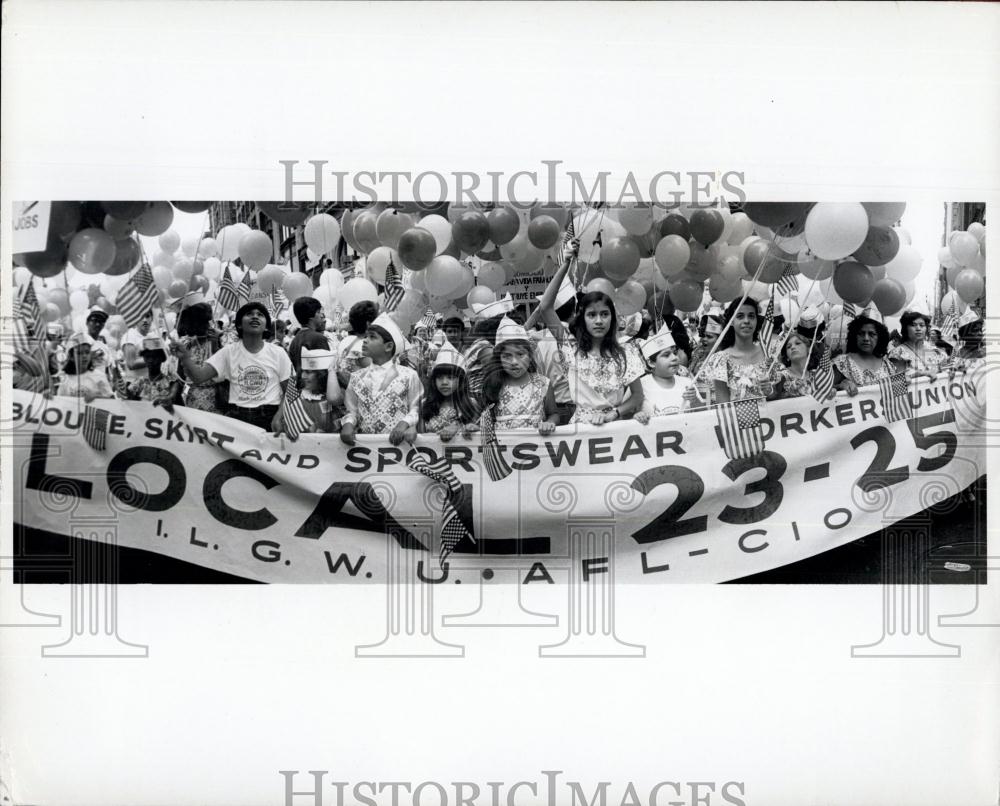 1981 Press Photo NYC, Labor day parade - Historic Images