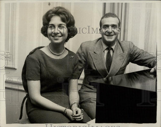 1962 Press Photo Princess Sophia of Greece in London & Fiance - Historic Images