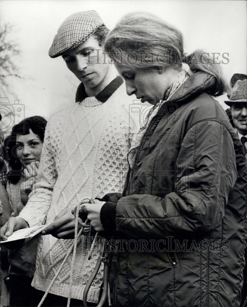 1973 Press Photo Princess Anne and Mark Phillips at Horse Trials - Historic Images