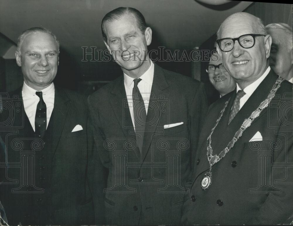 1969 Press Photo Prince Philip At U.S.C.C. Lunch ,Stuart W. Don,John Clover, - Historic Images