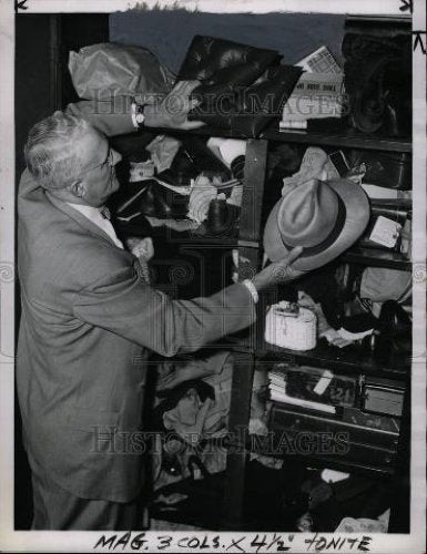 1956 Press Photo Lost and Found, Carl Lehake - Historic Images