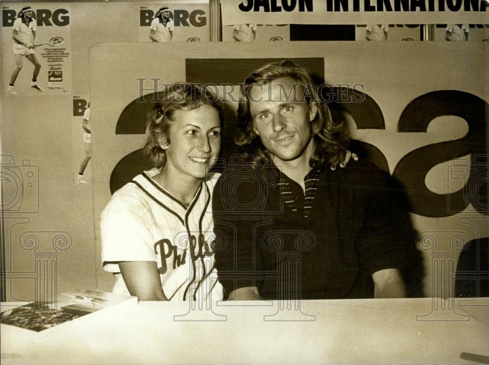 Press Photo Tennis player Bjorn Borg and fiancee Mariana Simionescu - KSC22143 - Historic Images