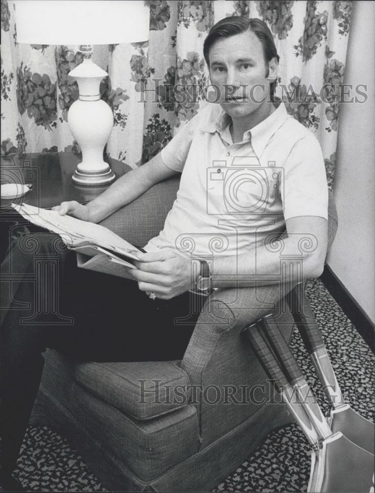 1973 Press Photo Nikki Pilic, the suspended Yugoslav tennis player at Wimbeldon - Historic Images