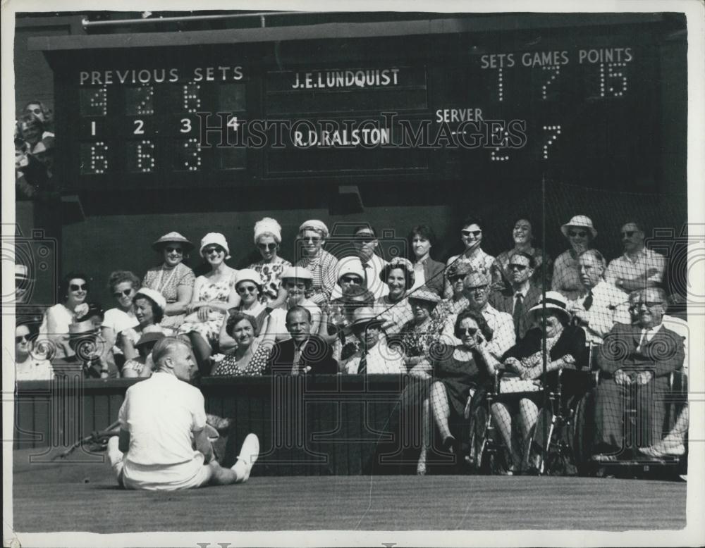 1961 Press Photo Tennis Championships At Wimbledon,J. Lundquist, of Sweden - Historic Images