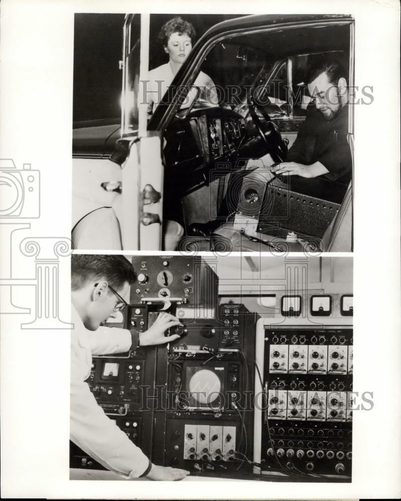 1960 Press Photo tests for automobiles employing telemetry - Historic Images