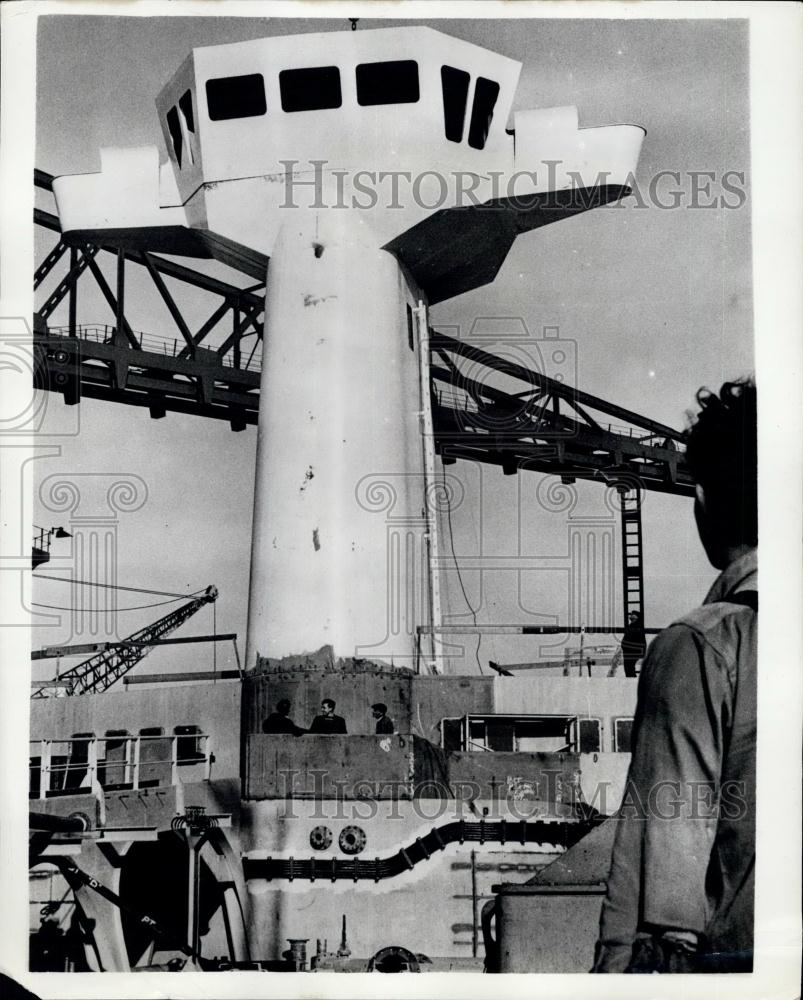 Press Photo The navigating tower of the ship Borgstein - Historic Images