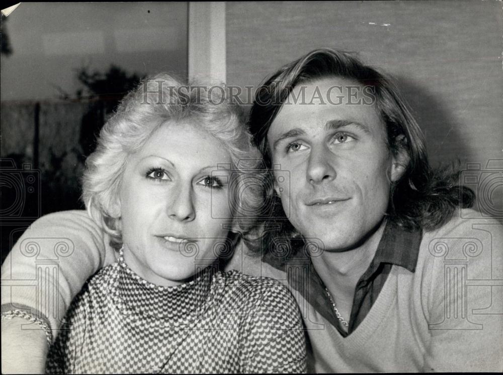 Press Photo Bjorn Borg,tennis player and his wife Mariana Simionesque - KSC22129 - Historic Images