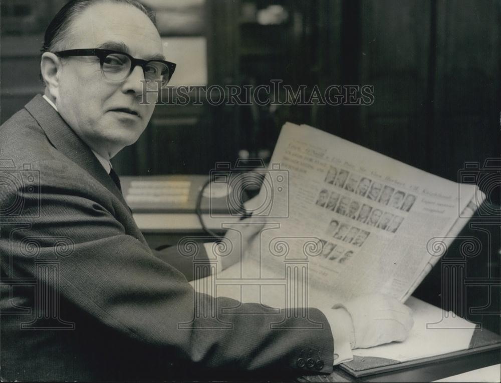 1970 Press Photo Sir Sidney Green General Secretary National Union Railwaymen - Historic Images