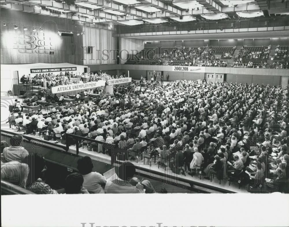 1980 Press Photo View Opening Session TUC Congress Brighton Great Britain UK - Historic Images