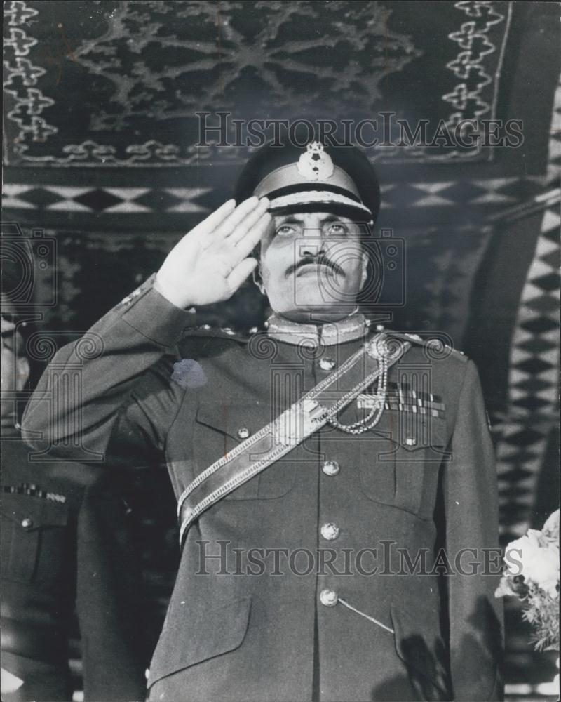 1980 Press Photo President Zia UL-Hag of Pakistan in Peshawar - Historic Images