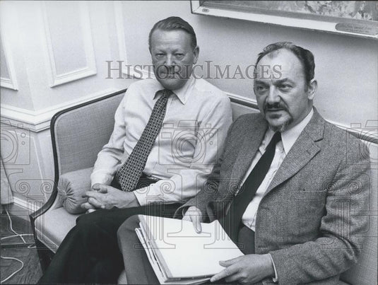 Press Photo New Prime Minister Jena Otto Krag & Former Minister Anker Joergensen - Historic Images