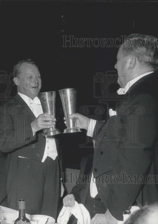 1962 Press Photo Prof. Carlo Schmid & Berlin burgomaster Willy Brandt - Historic Images