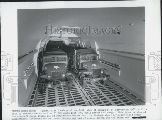 Press Photo Tunnel Like Fuselage of C-54 - Historic Images