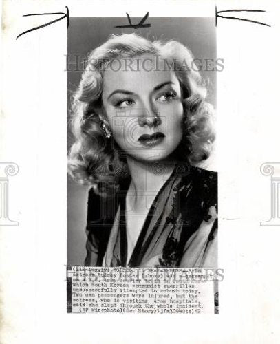1952 Press Photo Audrey Totter South Korea US Army - Historic Images