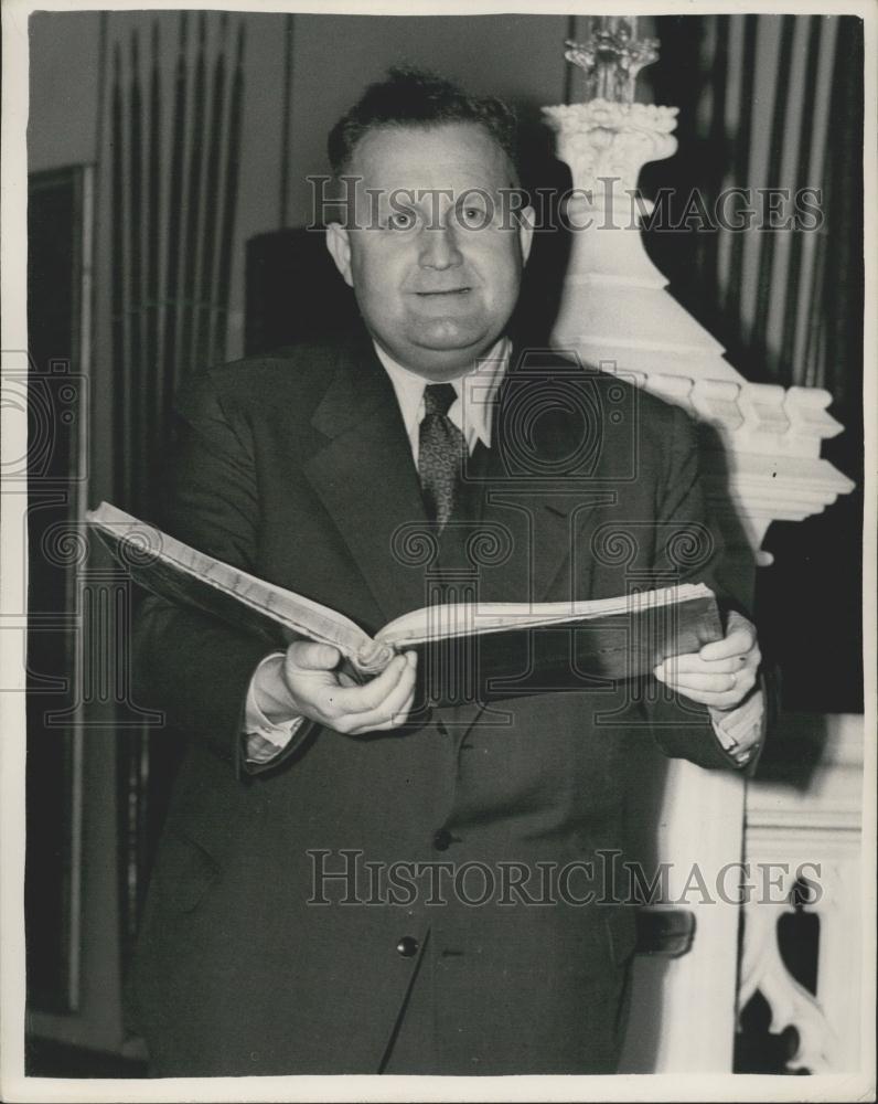 1953 Press Photo Dr. Hermann Ehlers Lambeth Palace Archbishop Canterbury Guest - Historic Images