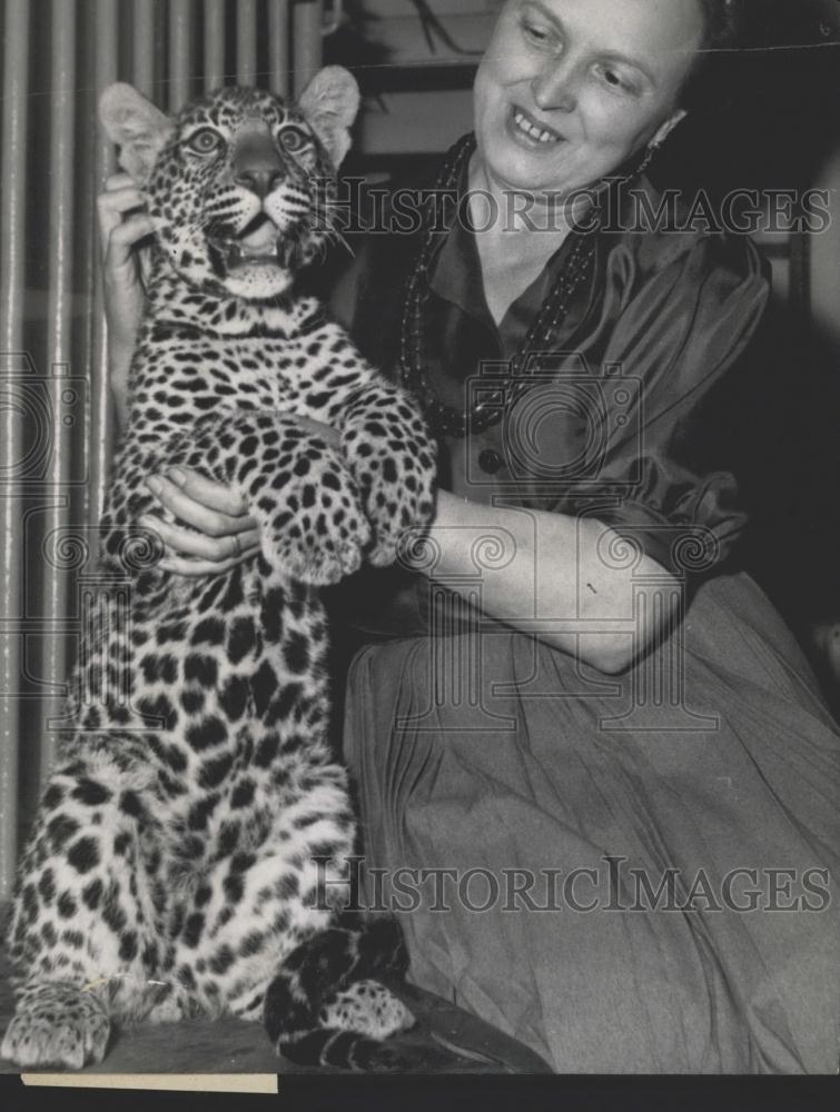 1954 Press Photo Chiquita the Panther Cub at the Cat Show - Historic Images