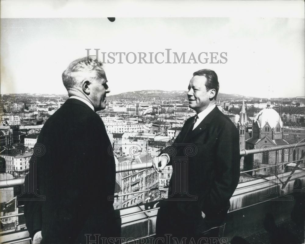 Press Photo Germany Politician Willy Brandt On Official Visit To Norway - Historic Images