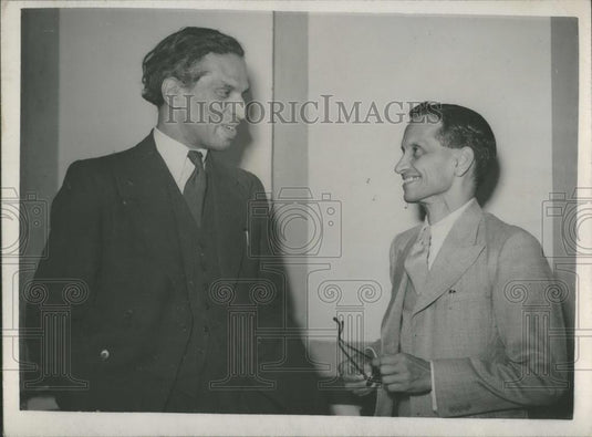 1944 Press Photo All-India TUC SA Dange, Krishna Menon - Historic Images
