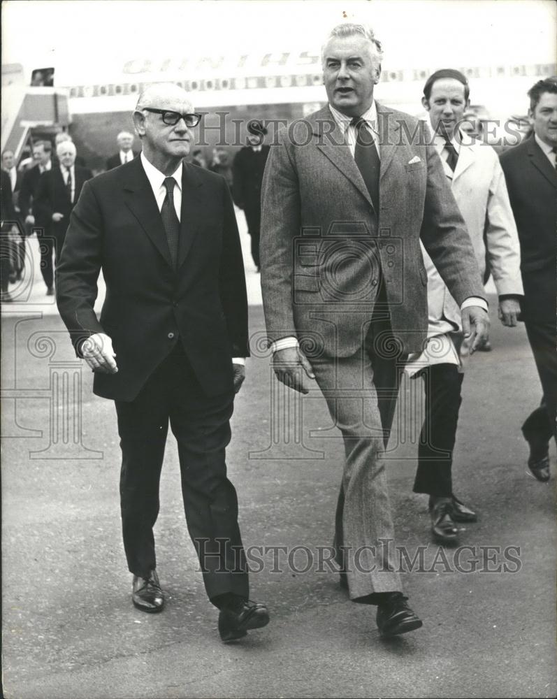 1973 Press Photo Australia Prime Minister Gough Whitlam, JI Armstrong, London - Historic Images