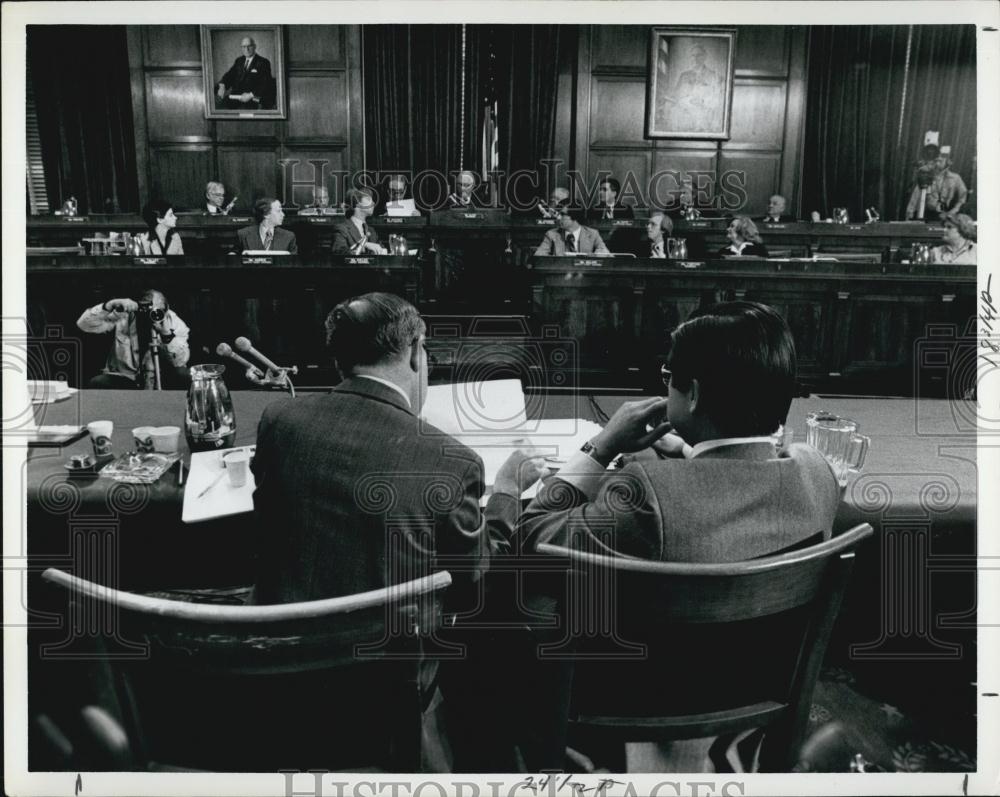 1978 Press Photo House Ethics committee questions South Korea businessman Tongsu - Historic Images