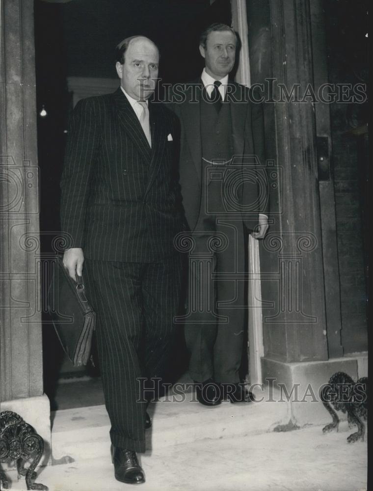 1972 Press Photo Iain Macleod Duncan Sandys No 10 Downing Street Cabinet Meeting - Historic Images