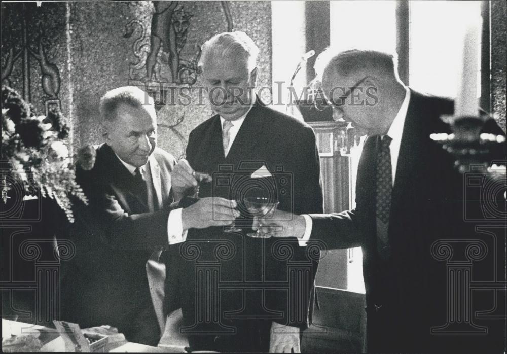 1968 Press Photo Swedish PM Tage Erlander,Soviet Kosygin & CA Andersson - Historic Images