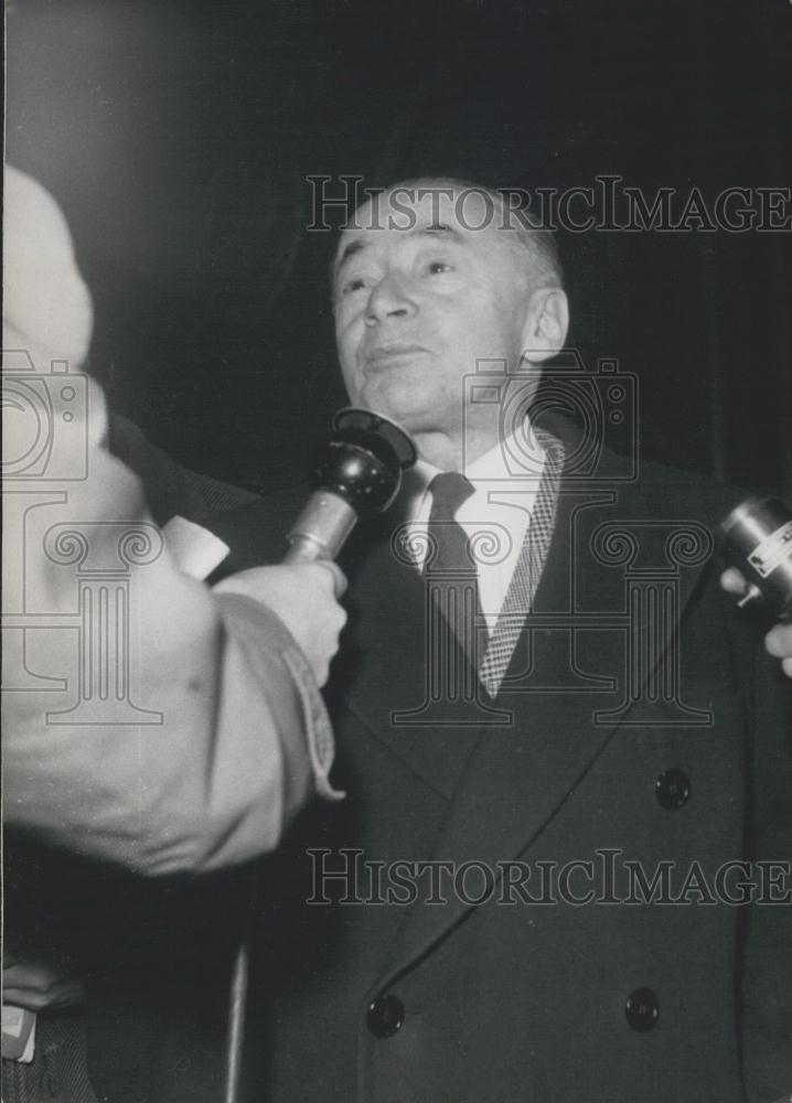 1955 Press Photo French Politician Prime Minister France Paul Reynaud - Historic Images