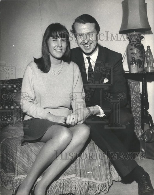 1968 Press Photo Peter Walker, Tory Shadow Transport Minister & Tessa Pout - Historic Images