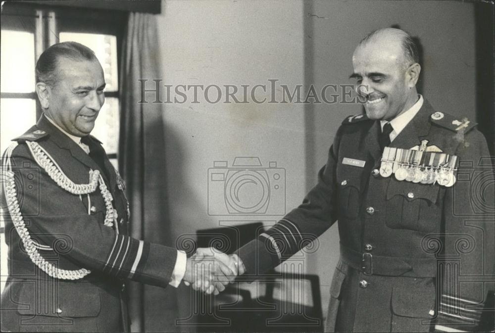 Press Photo Air Chief Marshal P.C. Lal &amp; Air Marshal O.P. Mehra - Historic Images