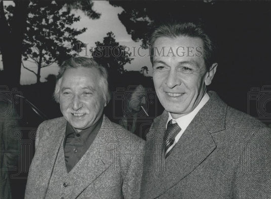 1977 Press Photo Luis Corvalan received by the Communist Enrico Berlinguer - Historic Images