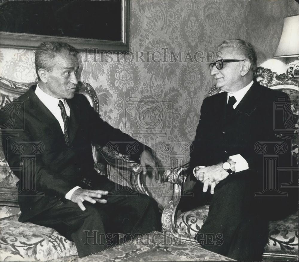 1977 Press Photo Italian Chamber Of Deputies President Giovanni Leone - Historic Images