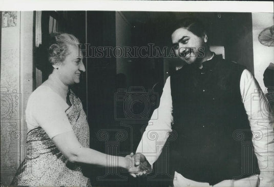 1973 Press Photo Bangladesh Minister Kamal Hossain &India PM Indira Gandhi - Historic Images