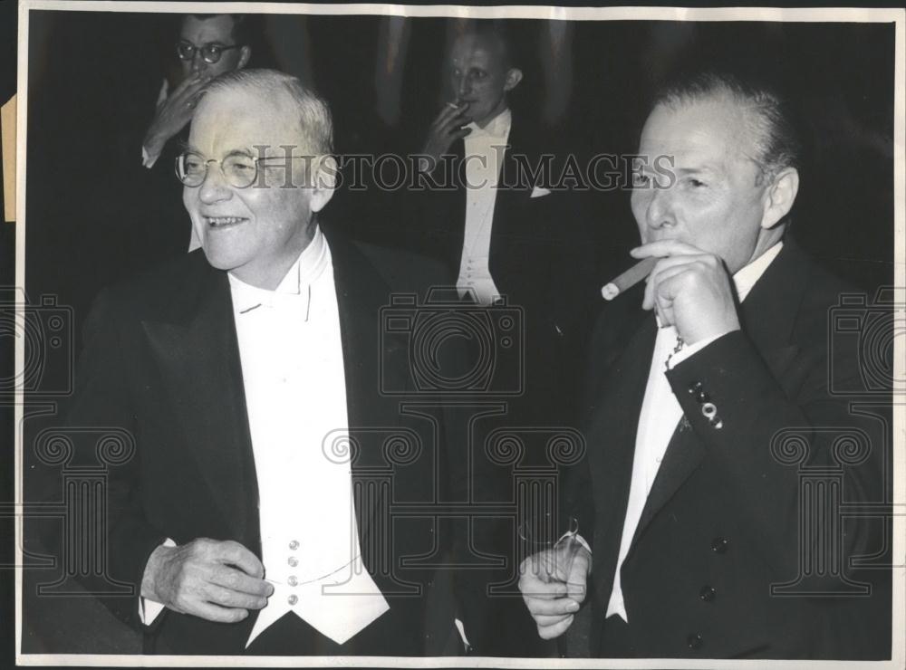 1957 Press Photo Foreign Ministers John Foster Dulles And Selwyn Lloyd - Historic Images