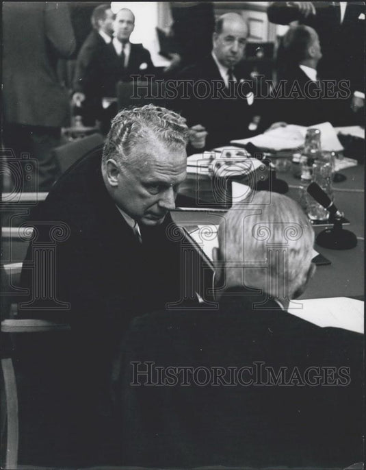 1965 Press Photo George Ball, U.S. Under-Secretary of State & Michael Stewart - Historic Images