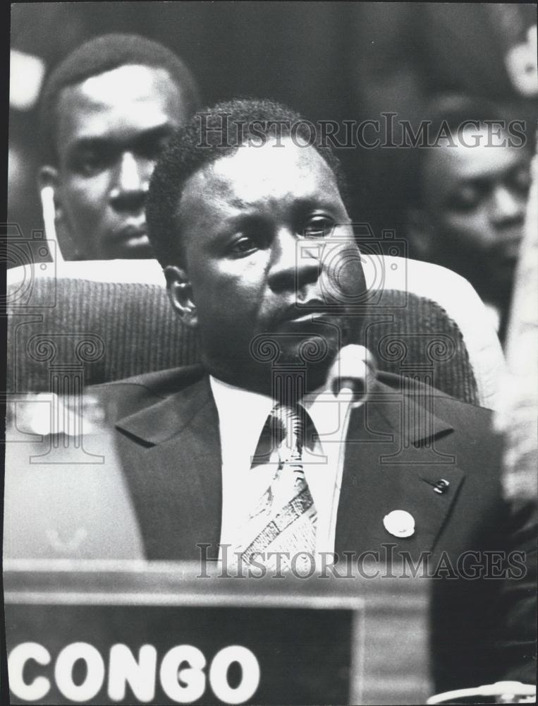 1988 Press Photo Col Jocahim Yhombi-Opango, President of the Republic of Congo - Historic Images