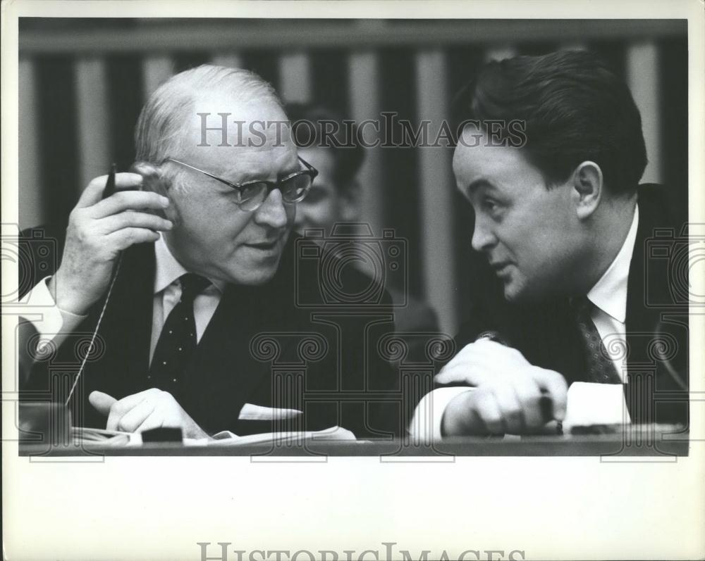 1962 Press Photo Amb Valerian Aleksandrovich Zorin &amp; Nikhail Korneevich Polonik, - Historic Images