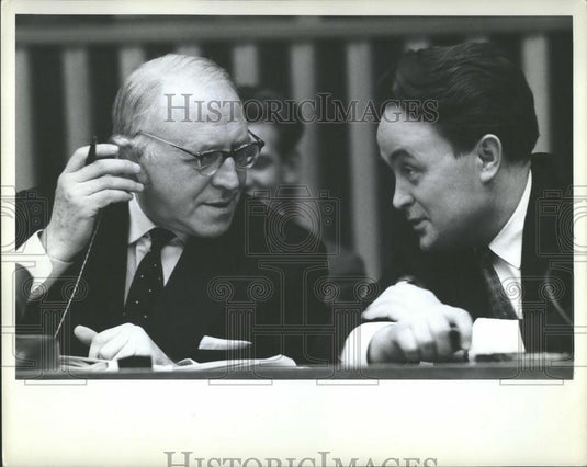 1962 Press Photo Amb Valerian Aleksandrovich Zorin & Nikhail Korneevich Polonik, - Historic Images