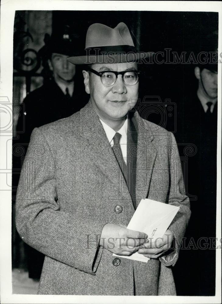 1957 Press Photo Dr. Matshushita Japanese Prime Minister Envoy - Historic Images