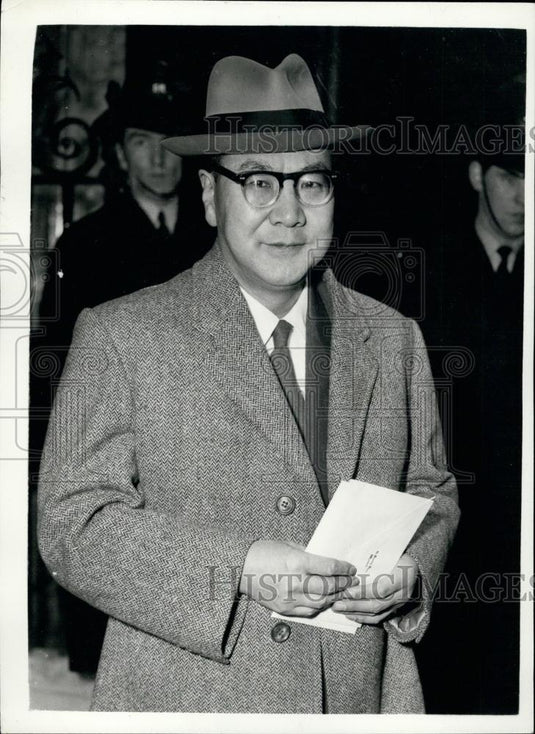 1957 Press Photo Dr. Matshushita Japanese Prime Minister Envoy - Historic Images