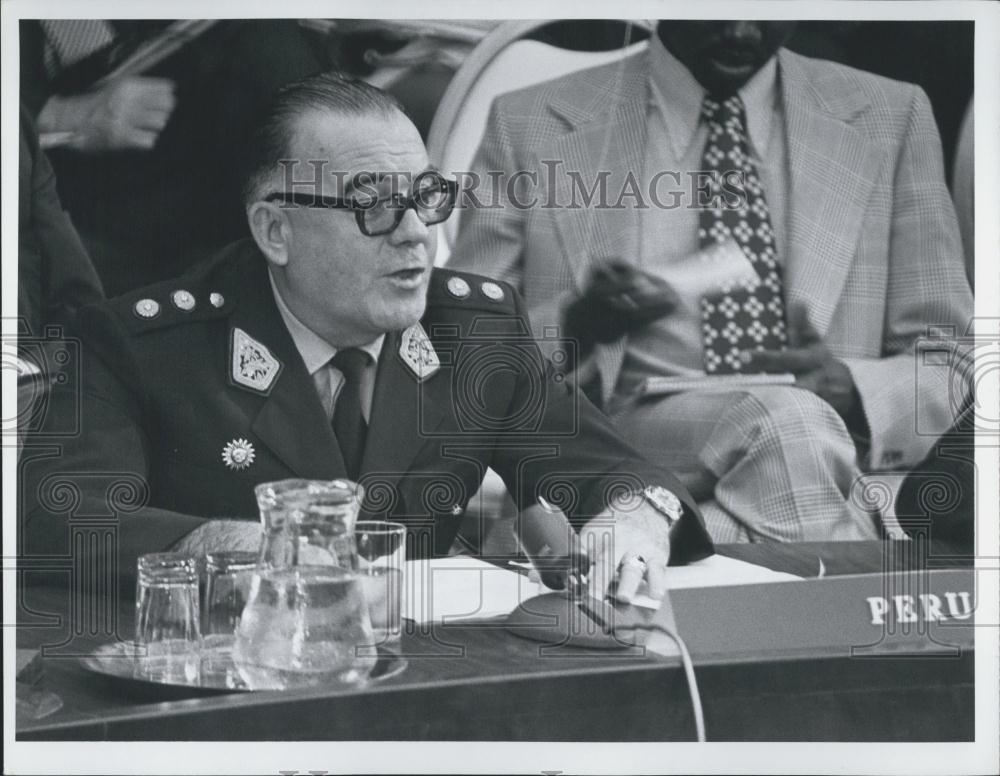 1973 Press Photo General Brigada Minister Foreign Affairs Peru Security Council - Historic Images