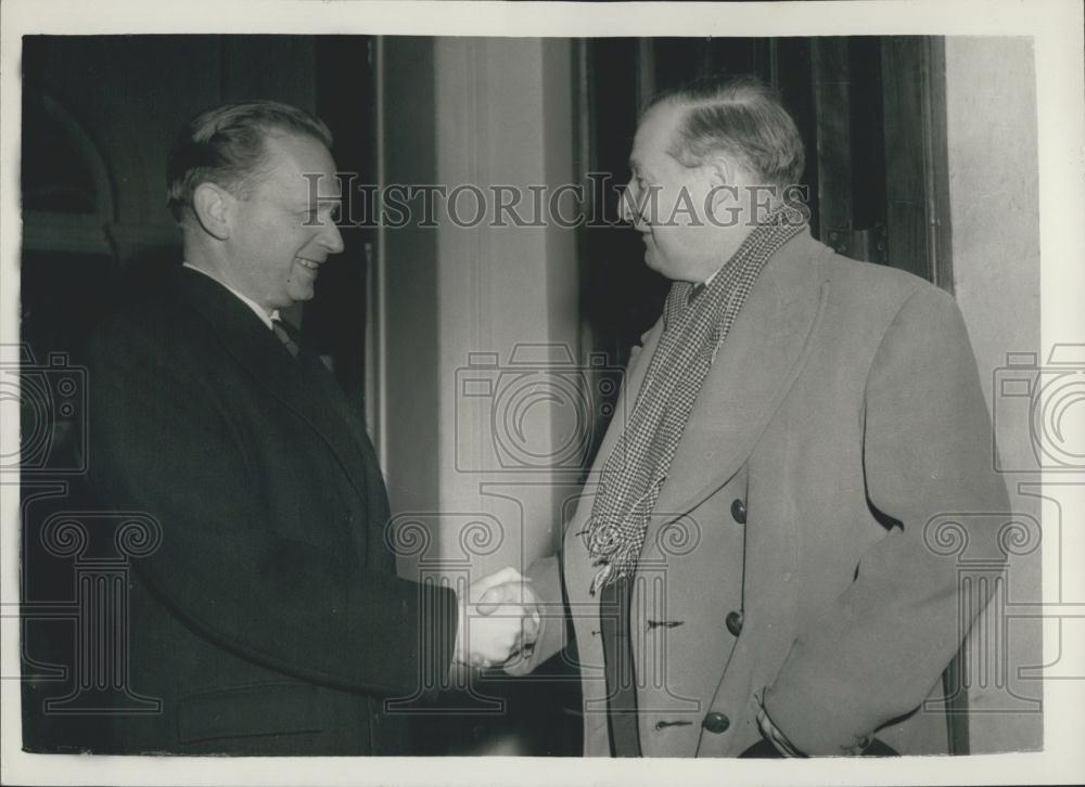 1958 Press Photo UN Secretary General Hammerskjoeld Foreign Secretary Lloyd - Historic Images