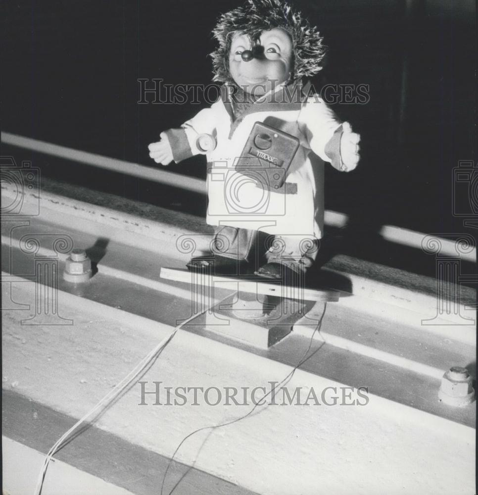 Press Photo A toy monkey - Historic Images