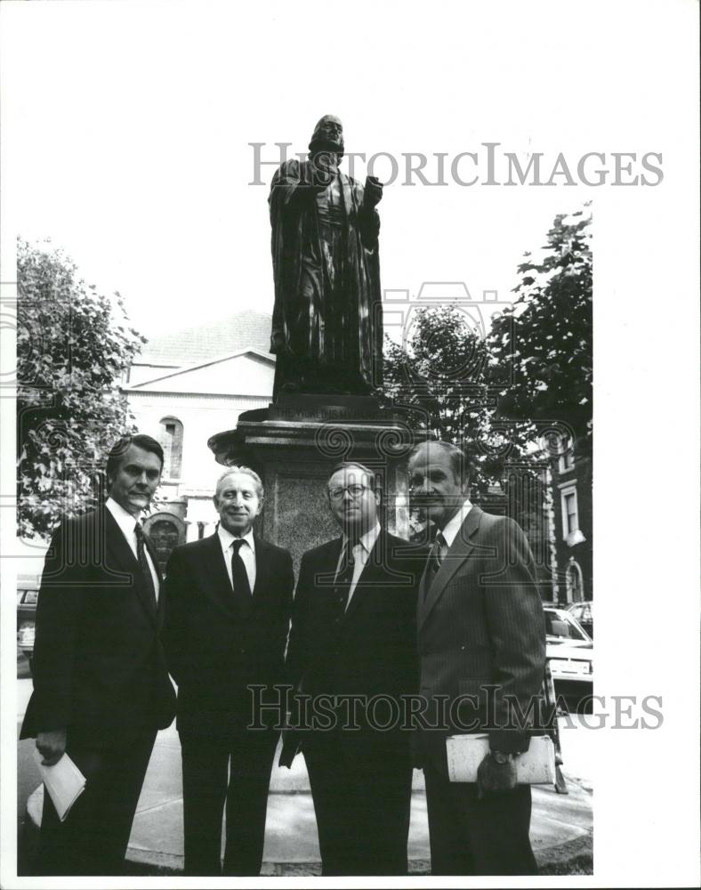 1981 Press Photo Dr David Owen, George Thomas, Patrick Cormack, George McGovern - Historic Images