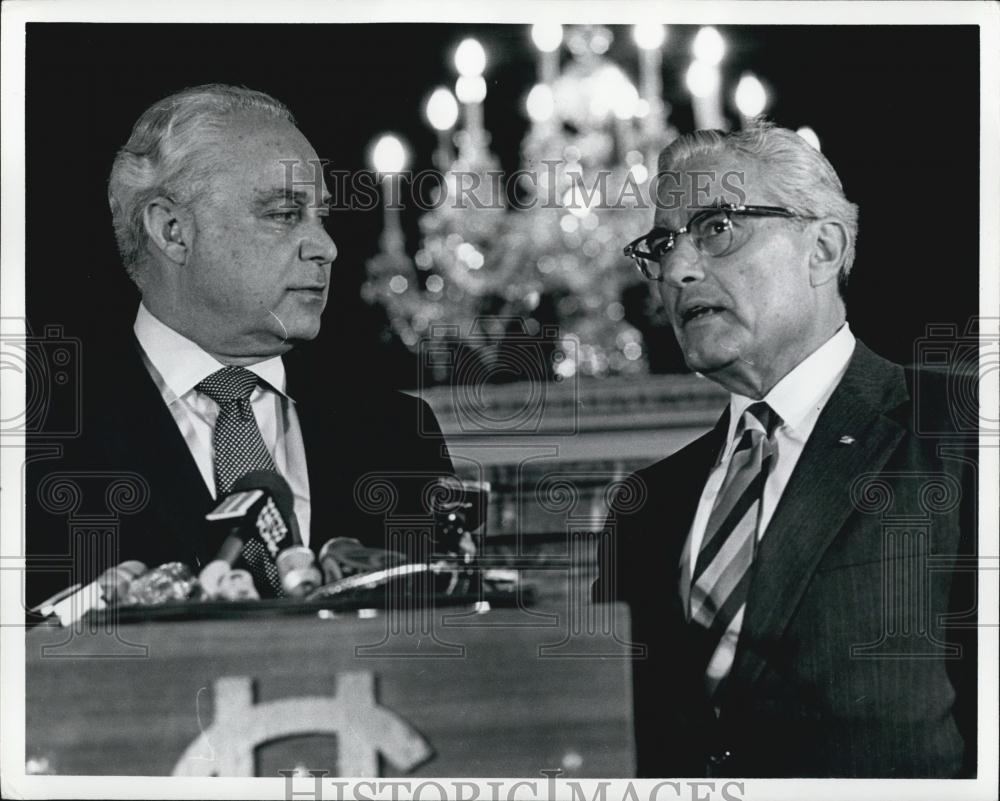 1980 Press Photo Carter Campaign Chairman Robert Strauss Met With Jewish Leaders - Historic Images